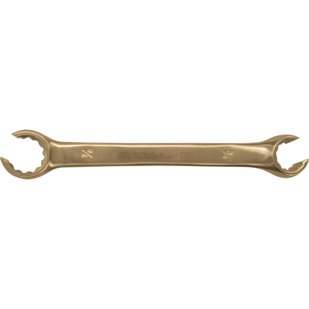 Flare Nut Wrenches; Wrench Type: Open End; Head Type: Straight; Double/Single End: Double; Opening Type: 6-Point Flare Nut; Material: Beryllium Copper; Finish: Polished