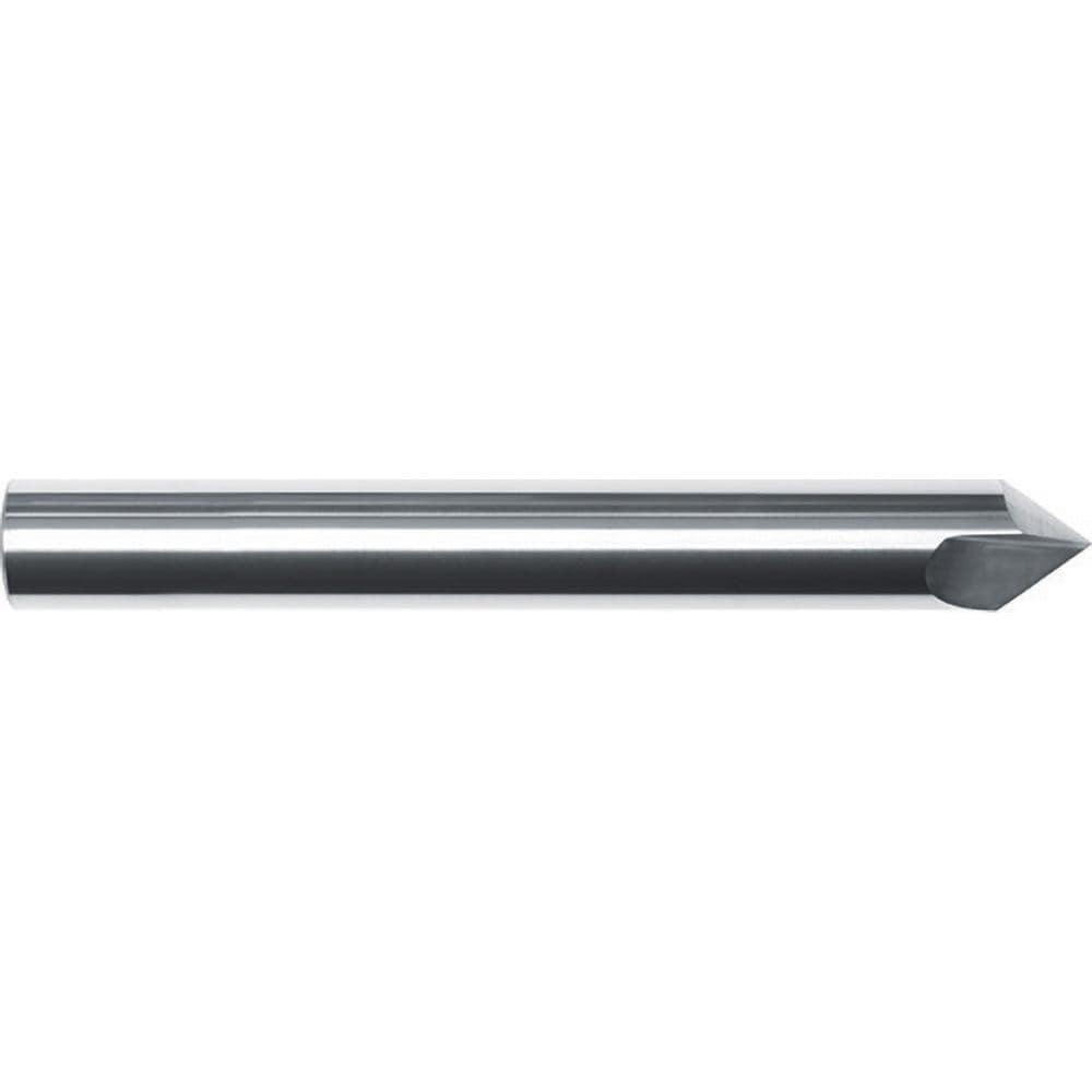 Chamfer Mill: 3/8" Dia, 3/8" Shank Dia, 150.00 deg, 2 Flute, Solid Carbide, Single End