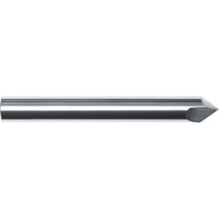 Chamfer Mill: 3/16" Dia, 3/16" Shank Dia, 30.00 deg, 2 Flute, Solid Carbide, Single End