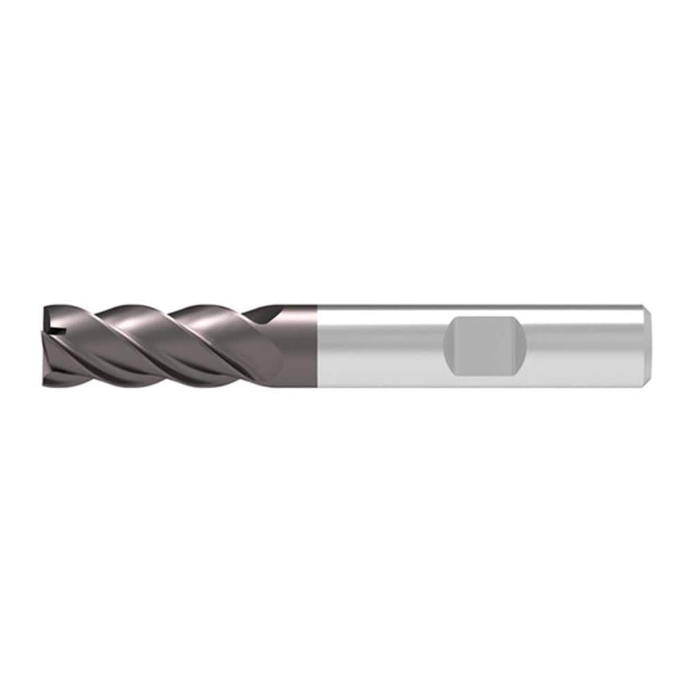 Square End Mill: 16.00 mm Dia, 35.00 mm LOC, 4 Flute, Solid Carbide