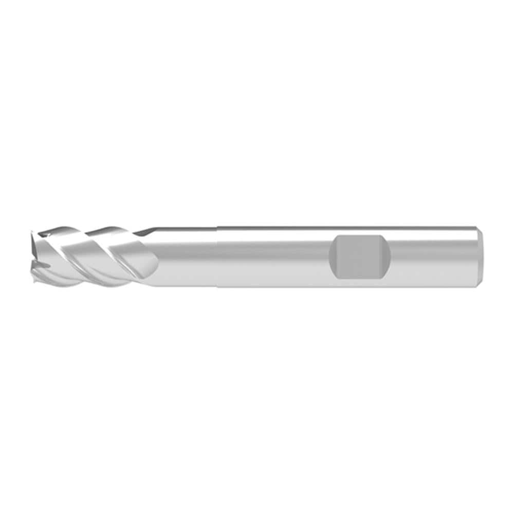 Square End Mill: 15.00 mm Dia, 25.00 mm LOC, 4 Flute, Solid Carbide