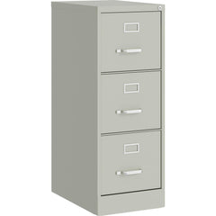 Vertical File Cabinet: 3 Drawer, Steel, Light Gray