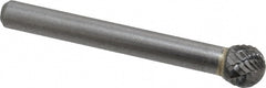 Abrasive Bur: SD-3-D, 3/8" Cut Dia, Ball, Double Cut