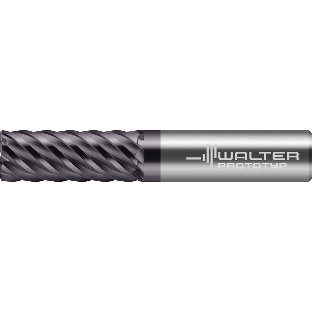 Corner Radius End Mill: 1/8" Dia, 3/8" LOC, 0.0100" Radius, 7 Flute, Solid Carbide