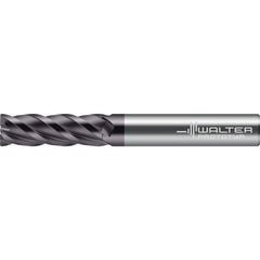 Corner Radius End Mill: 1/8" Dia, 1/2" LOC, 0.0150" Radius, 4 Flute, Solid Carbide