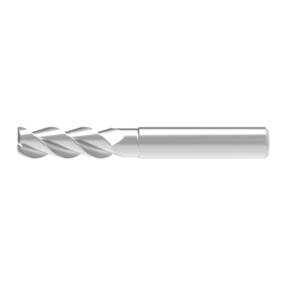 Square End Mill: 16.00 mm Dia, 48.00 mm LOC, 3 Flute, Solid Carbide