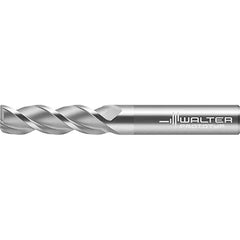 Corner Radius End Mill: 1/8" Dia, 3/8" LOC, 0.0100" Radius, 3 Flute, Solid Carbide