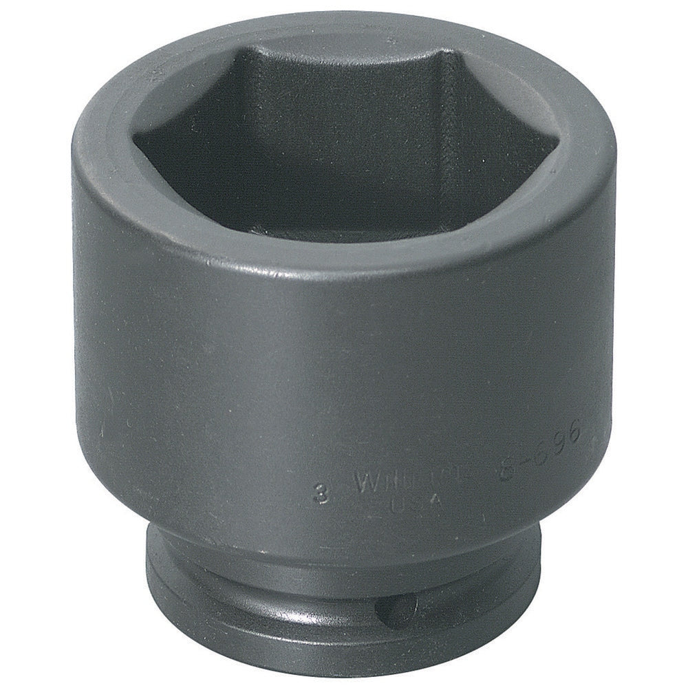 Impact Socket: 1-1/2" Drive, 6-1/8" Socket, Hex Drive