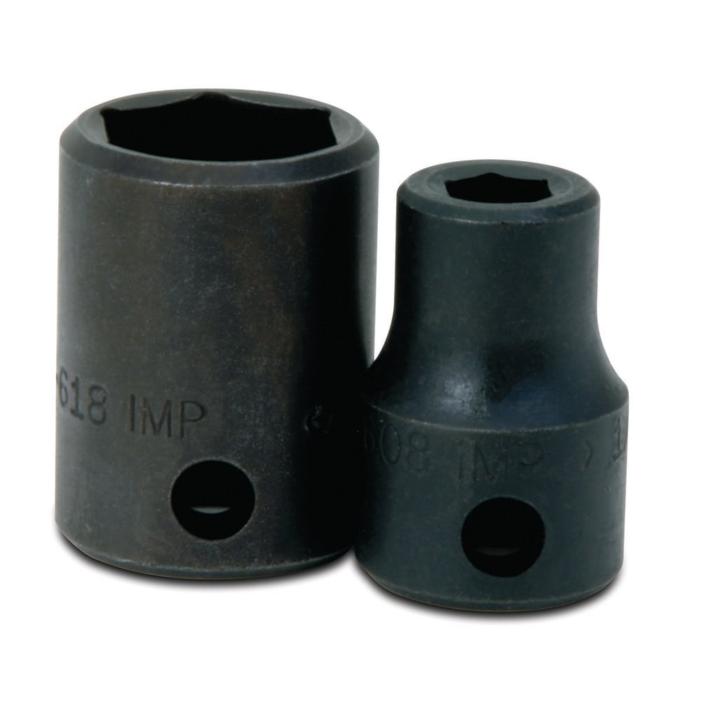 Impact Socket: 3/8" Drive, 1/2" Socket, Hex Drive