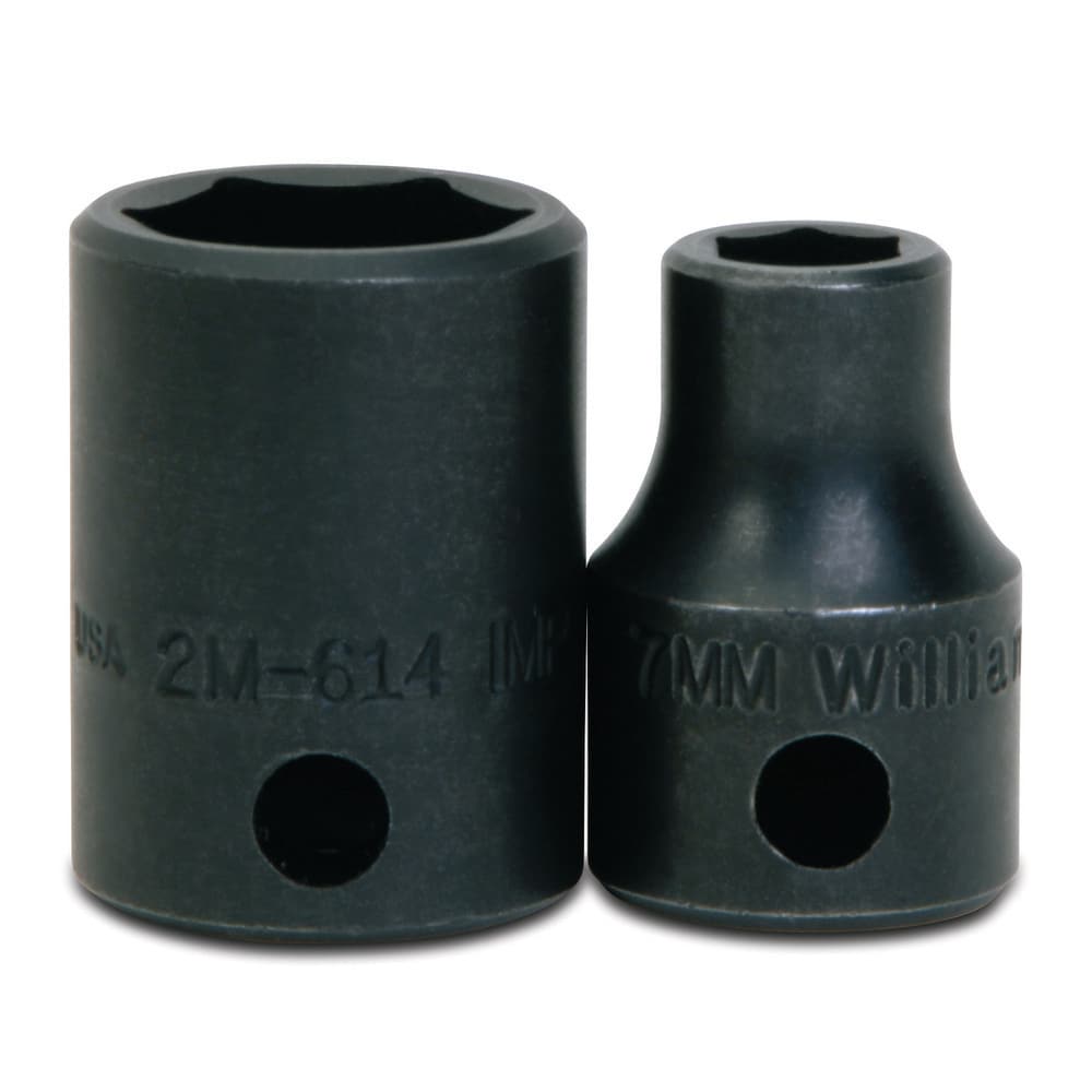 Impact Socket: 3/8" Drive, 10 mm Socket, Hex Drive