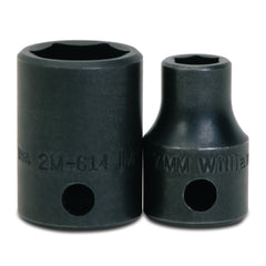 Impact Socket: 3/8" Drive, 15 mm Socket, Hex Drive