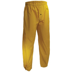 Rain Pants:  Polyester & PVC,  Yellow,  4X-Large