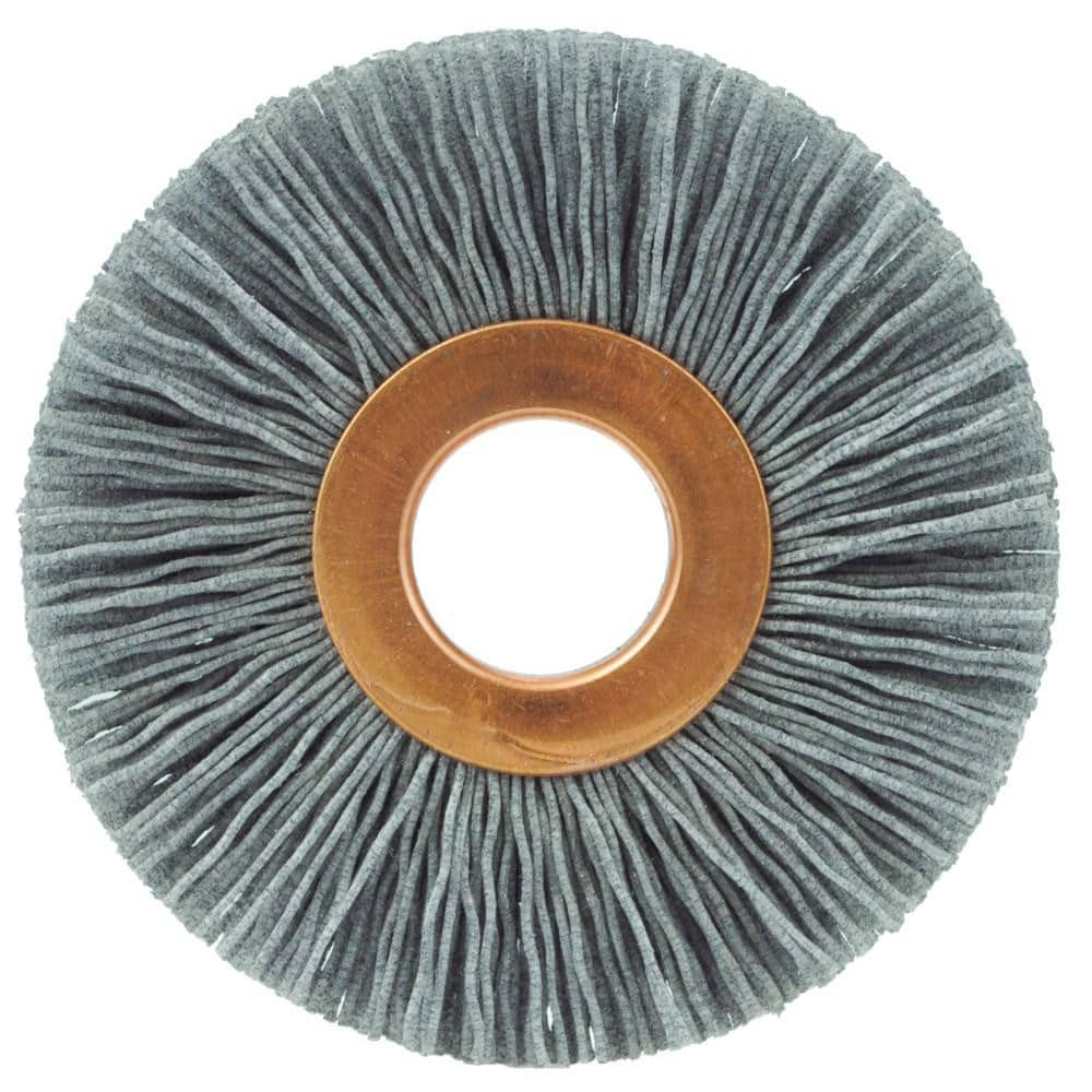 Wheel Brush: 2-1/2" Wheel Dia, 1/2" Face Width, 0.0220" Wire Dia,  Crimped