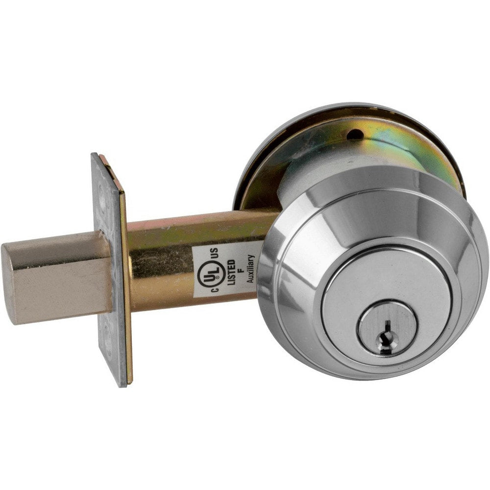 Deadbolts; Deadbolt Type: Deadbolt; Lock Type: Single Cylinder; Key Type: Schlage C; Mount Type: Through Hole; Material: Metal; Minimum Door Thickness: 1.625 in; Maximum Door Thickness: 2; Finish: Bright Chrome