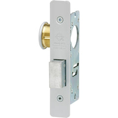 Deadbolts; Deadbolt Type: Deadlock; Lock Type: Single Cylinder; Key Type: Conventional; Mount Type: Mortise; Material: Metal; Minimum Door Thickness: 1.375 in; Maximum Door Thickness: 1.75; Finish: Satin Aluminum Clear Anodized