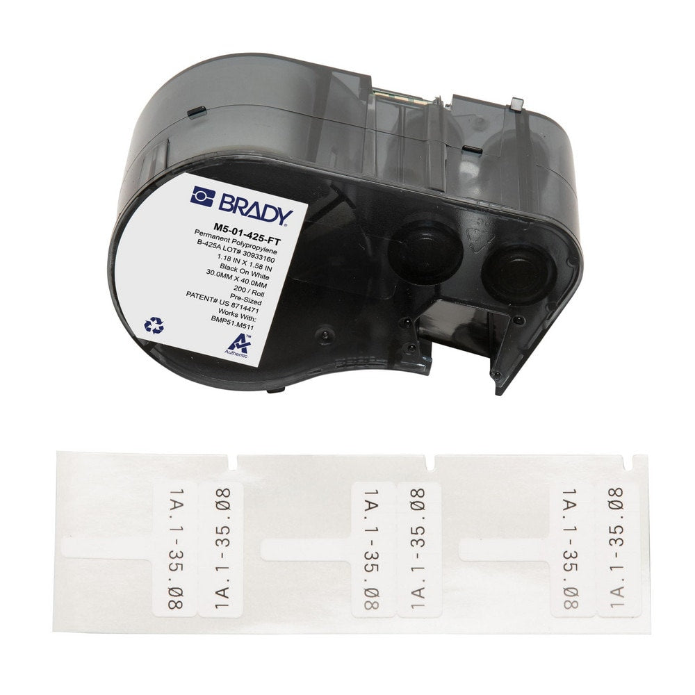 Labels, Ribbons & Tapes; Application: Label Printer Cartridge; Type: Label Printer Cartridge; Color Family: White; Color: Black on White