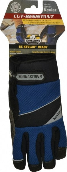 Cut, Puncture & Abrasion-Resistant Gloves: Youngstown 08-3085-80, Size Large, ANSI Cut A4, ANSI Puncture 3, Uncoated, Kevlar