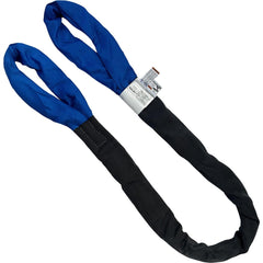 Eye & Eye Round Sling: 20' Long, 21200 lb Vertical Capacity, 17000 lb Choker Capacity