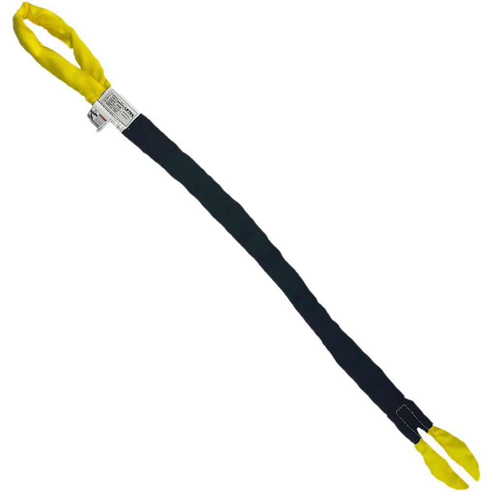 Eye & Eye Round Sling: 18' Long, 8400 lb Vertical Capacity, 6700 lb Choker Capacity