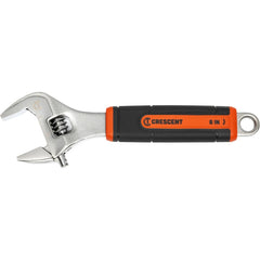 Adjustable Wrench: 6" OAL, 1-51/64" Jaw Capacity