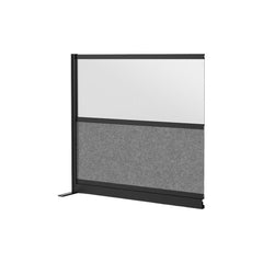 Office Cubicle Partitions; Office Cubicle Partition Type: Modular Wall Room Divider; Color: Gray, Black, Frosted; Material: Aluminum; Mount Type: Freestanding; Height (Inch): 48; Width (Inch): 53; Thickness (Inch): 1-3/4