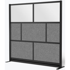 Office Cubicle Partitions; Office Cubicle Partition Type: Modular Wall Room Divider; Color: Gray, Black, Frosted; Material: Aluminum; Mount Type: Freestanding; Height (Inch): 70; Width (Inch): 70; Thickness (Inch): 1-3/4