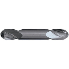 Ball End Mill: 5/16" Dia, 3/4" LOC, 4 Flute, High Speed Steel