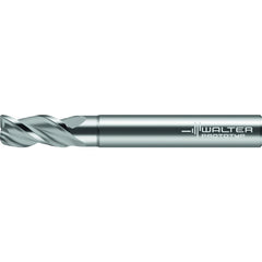 Corner Radius End Mill: 1/4" Dia, 1/2" LOC, 0.0300" Radius, 3 Flute, Solid Carbide