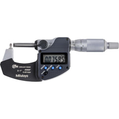 Tube Micrometers; Minimum Measurement: 0; Maximum Measurement: 25.00; Operation Type: Electronic; Anvil Type: Spherical; Thimble Type: Ratchet; Calibrated: No; Rotating Spindle: No