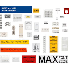 Label Maker & Tape Accessories; For Use With: Component and Equipment Labeling, General Identification, Asset Tracking, Circuit Board Labeling, Safety Identification, Facility Identification, Wire and Cable Labeling, Data and Telecommunications Labeling,