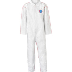 Disposable Coveralls: Particle Protection Protection, Size 3X-Large, Tyvek 400 SFR, Storm Flap, Zipper & Serged Closure