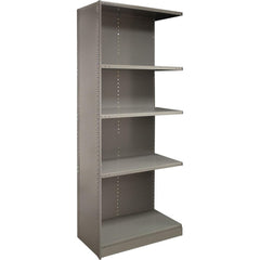 Steel Shelving; Shelf Type: Closed Beaded Post Adder; Starter or Add-On: Add-On; Adjustment Type: Clip; Boltless: Yes; Shelf Capacity: 850; Mount Type: Floor