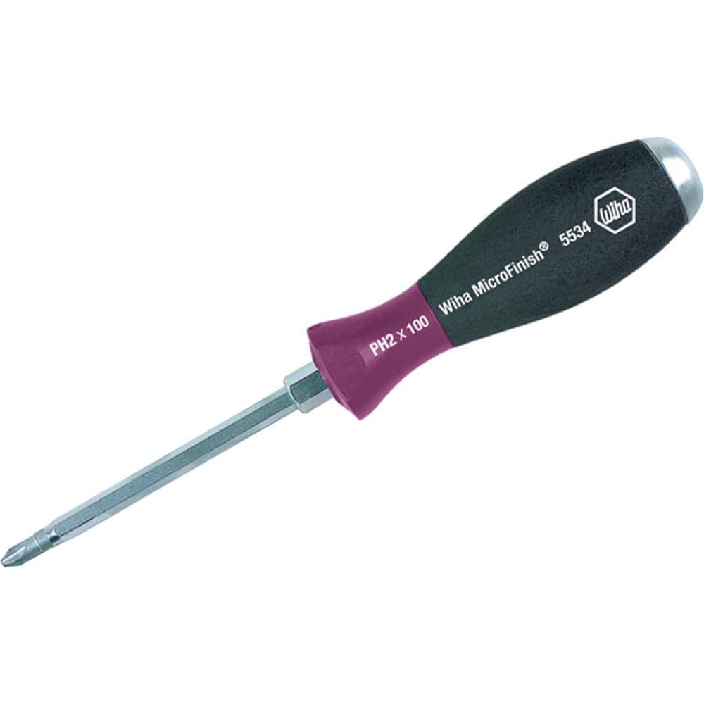 Phillips Screwdrivers; Overall Length (Inch): 8-1/2; Handle Type: Non-Slip Grip; Phillips Point Size: #2; Blade Length (Inch): 4