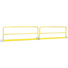 Pipe Rail Kits; Kit Type: Straight; Material: Steel; Pipe Size: 1.66; Color: Yellow; Overall Length: 120.00 in; Rail Height: 42.000 in; Finish: Painted