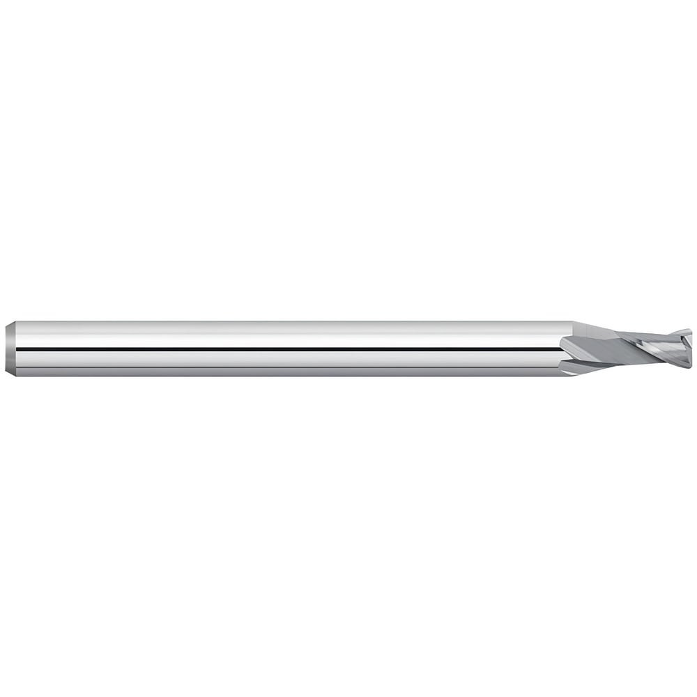 Corner Radius End Mill: 0.0500" Dia, 1.90 mm LOC, 0.0050" Radius, 2 Flute, Solid Carbide