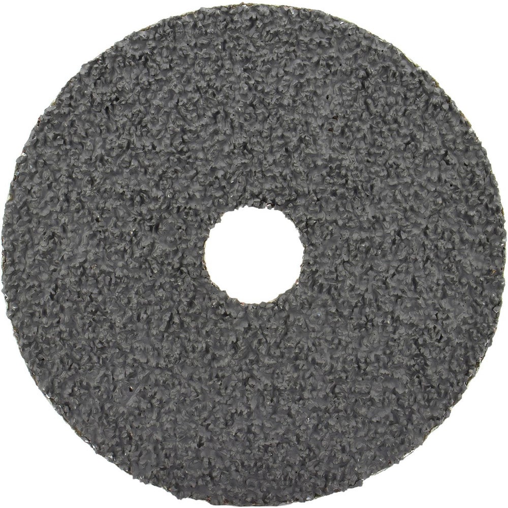 Fiber Disc:  4-1/2" Disc Dia, 5/8-11 Hole, Threaded Arbor Hole, 24 Grit, Ceramic Alumina