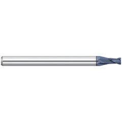 Corner Radius End Mill: 0.1000" Dia, 0.15" LOC, 0.0150" Radius, 2 Flute, Solid Carbide