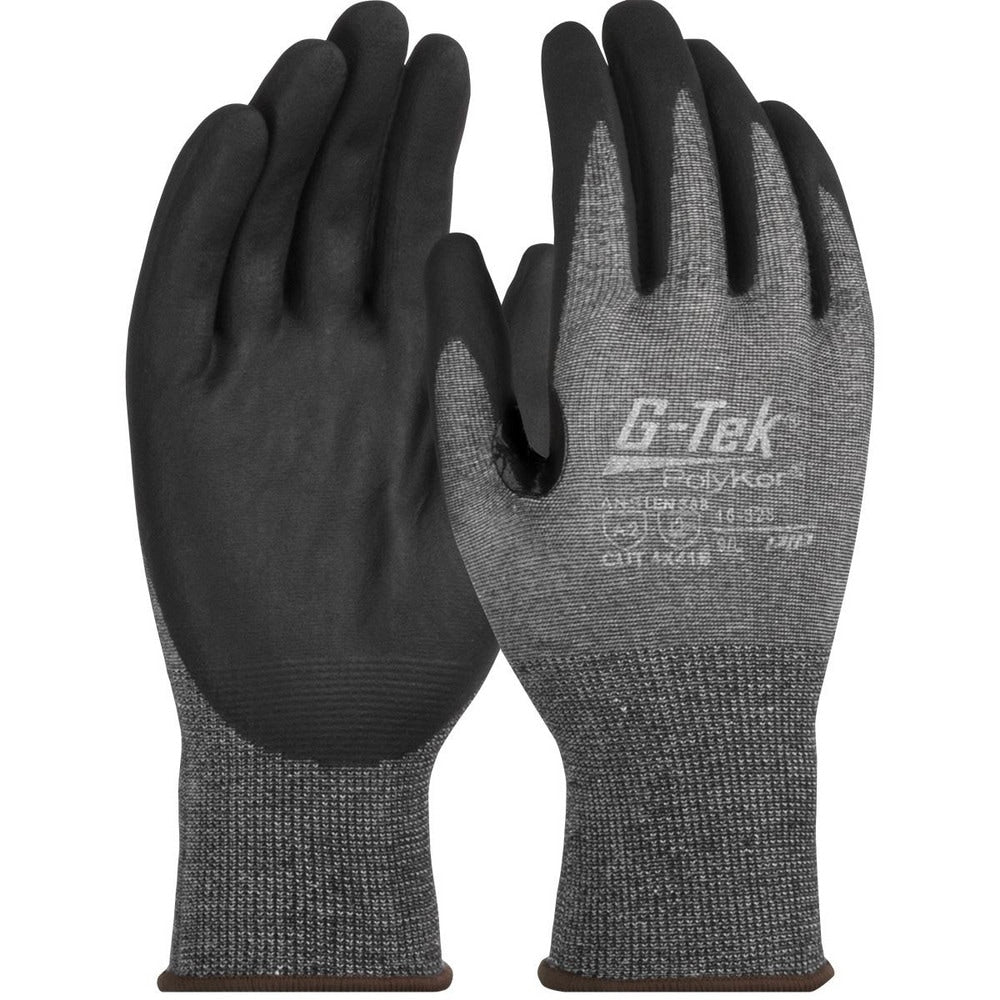 Cut, Puncture & Abrasion-Resistant Gloves: G-Tek 16-328, ANSI Cut A2, ANSI Puncture 3, Nitrile, PolyKor