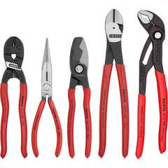 Plier Sets; Plier Type Included: Long Nose Pliers, CoBolt High Leverage Compact Bolt Cutter, High Leverage Diagonal Cutter, Cobra Water Pump Pliers, Cable Shears; Container Type: None; Handle Material: Plastic, Non-Slip Plastic; Includes: 74 01 250, 87