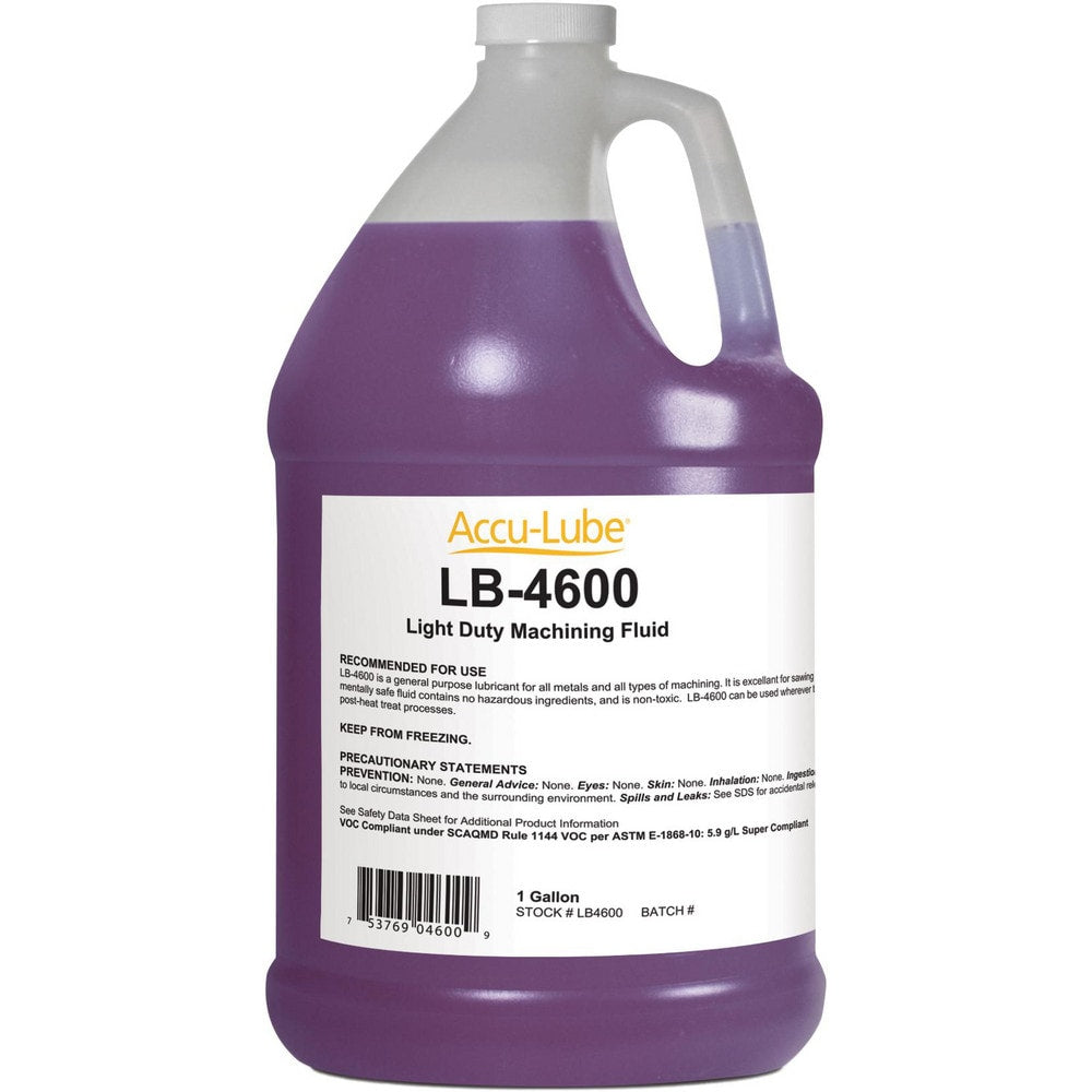 Lube, Lubricant, Machine Cleaning Fluid, Machining & Machining Fluid Fluid: Accu-Lube Light Viscosity, Liquid, 1 gal Bottle