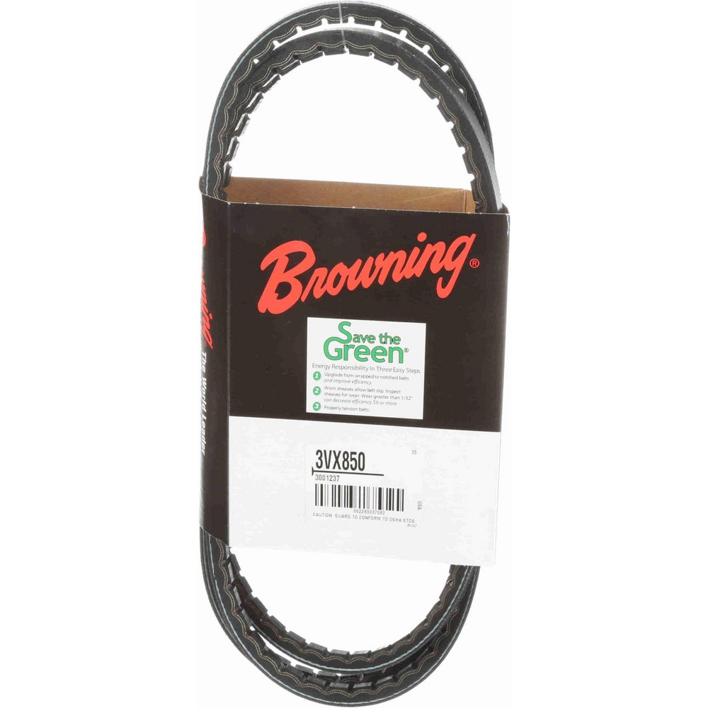 V-Belt: Section 3VX, 85" Outside Length, 3/8" Belt Width