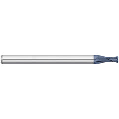 Corner Radius End Mill: 0.0600" Dia, 0.18" LOC, 0.0050" Radius, 2 Flute, Solid Carbide