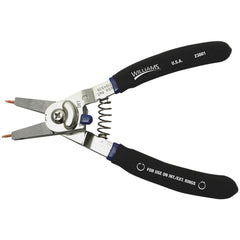 Retaining Ring Pliers; Tool Type: Convertible Pliers; Type: External; Tip Angle: 90.00; Tip Diameter (Decimal Inch): 0.039, 0.074, 0.038, 0.047; Ring Diameter Range (Inch): 1/4 to 1 (Internal), 1/4 to 2 (External); Overall Length (Decimal Inch): 4.0000