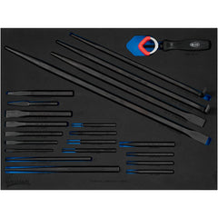 Punch & Chisel Set: 22 Pc, 3/8 - 5/8" Chisel, 1/8 - 3/4" Punch