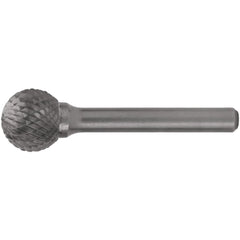 Abrasive Bur: SD-51, 1/4" Cut Dia, Ball, Double Cut