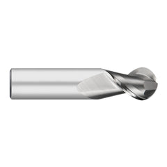 Ball End Mill: 3/8" Dia, 1" LOC, 2 Flute, Solid Carbide