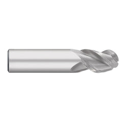 Ball End Mill: 3/8" Dia, 1" LOC, 3 Flute, Solid Carbide