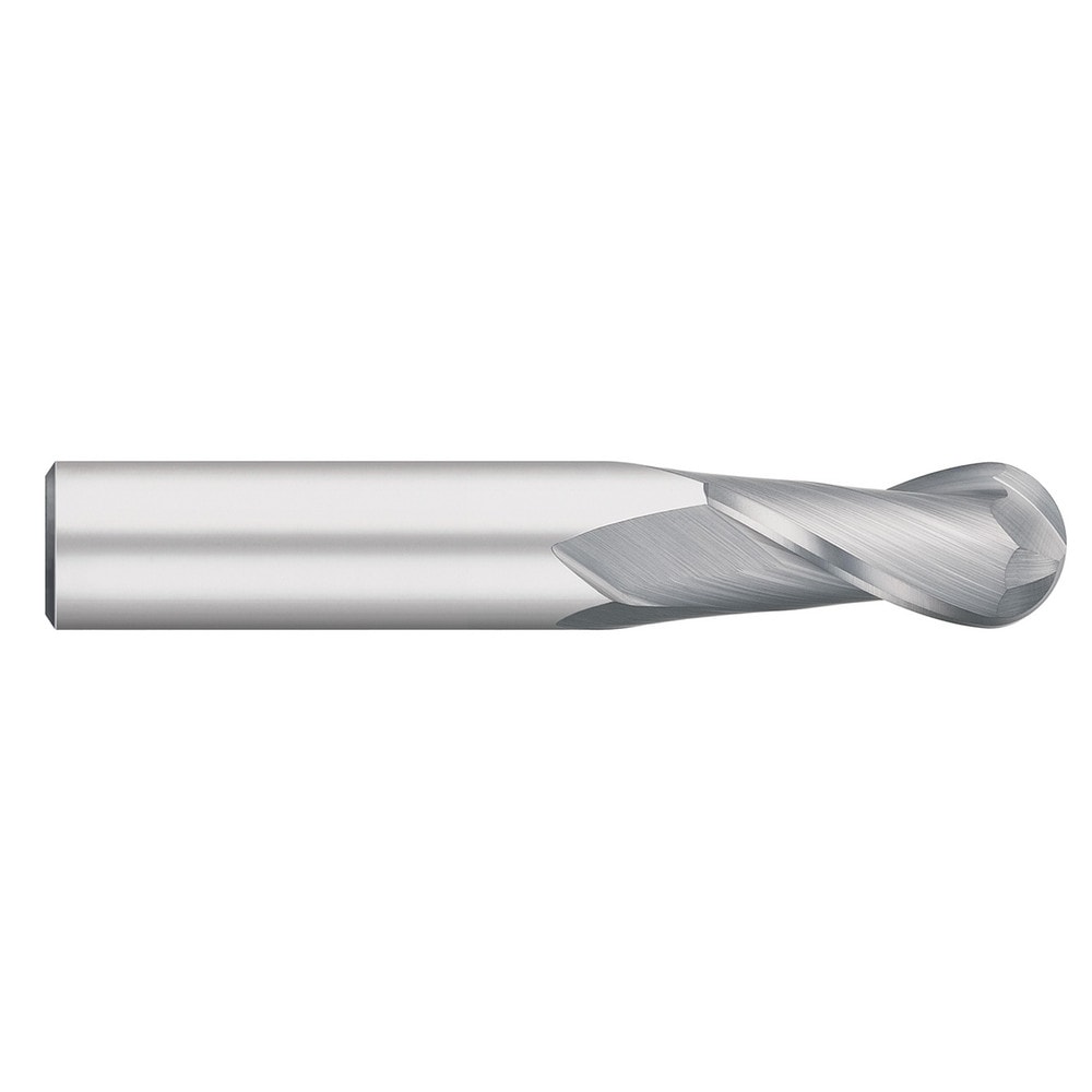 Ball End Mill: 7/32" Dia, 5/8" LOC, 2 Flute, Solid Carbide