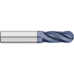 Roughing End Mill: 5/16" Dia, 4 Flute, Fine Pitch, Single End, Solid Carbide