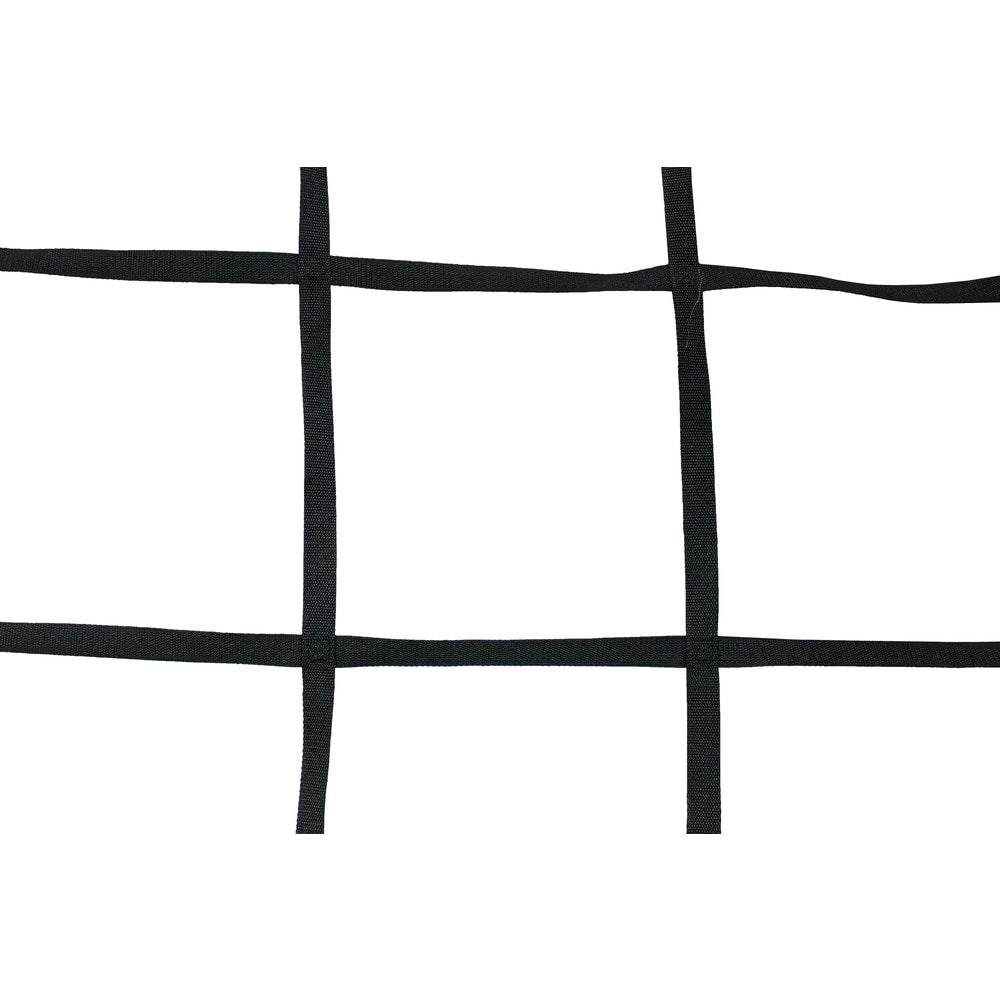 Multi-Purpose Fence & Net; Type: Pallet Rack Netting; Mesh Size: 11 in; Color: Black; Material: Polypropylene